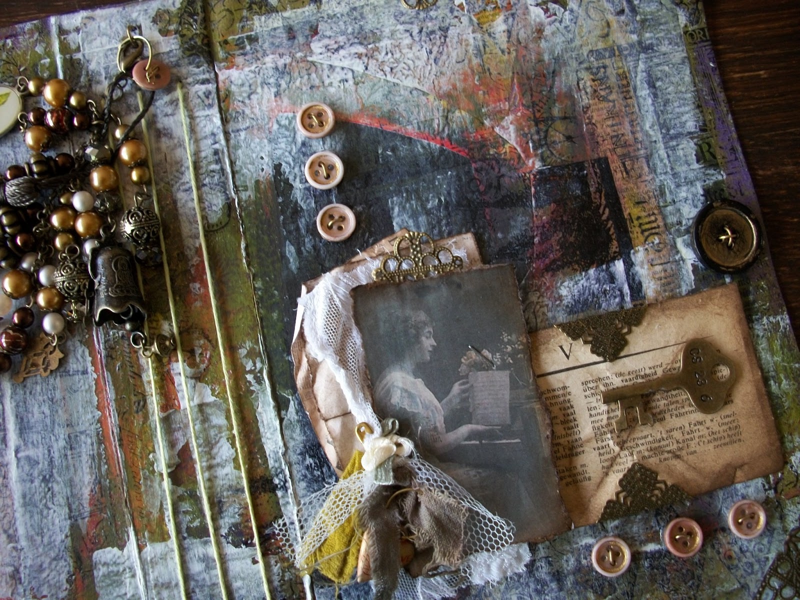 Le Fae's Trinkets Mixed Media Book Cover for art journals