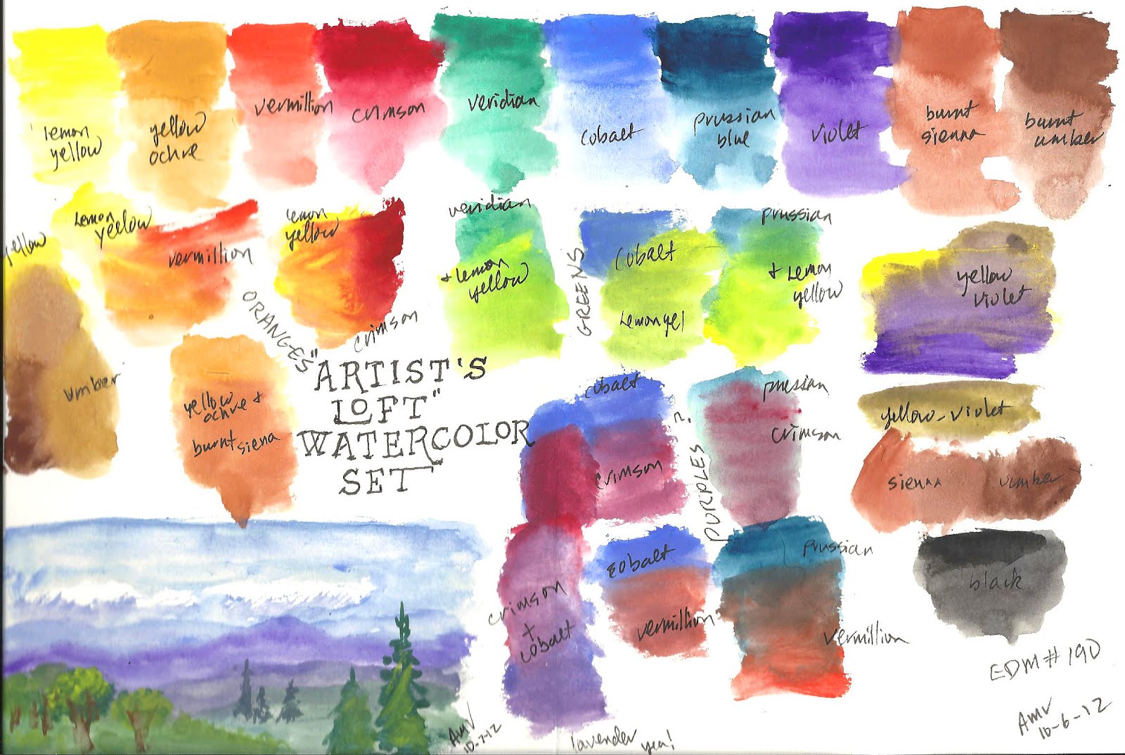 amy s art journal watercolor test