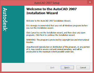 AutoCAD 2007 di Windows 8