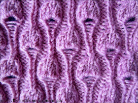 beautiful knitting stitch Bells and Bell-Ropes (using K3tog no slant) http://knittingunlimited.blogspot.com