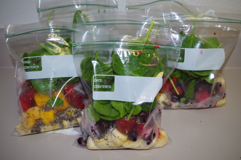 Our little Family Homemade Smoothie Packs