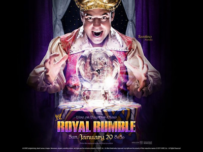 poster oficial del ppv royal rumble con santino marella
