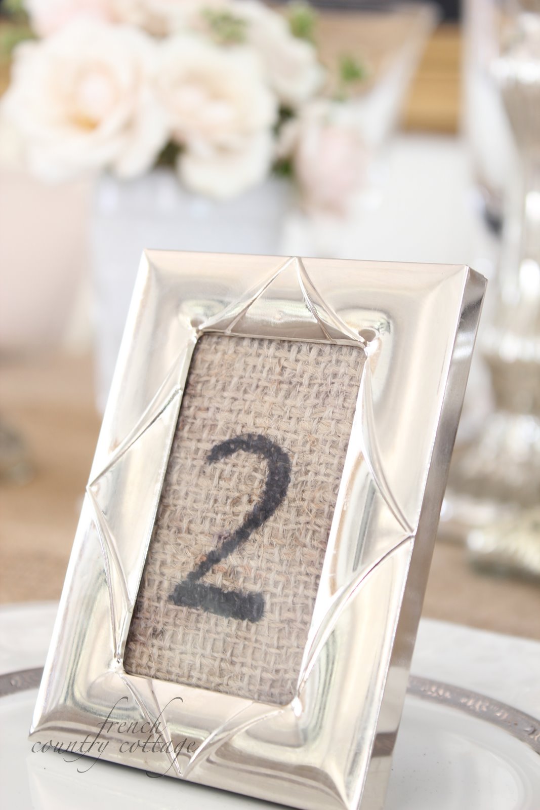Burlap place settings FRENCH COUNTRY COTTAGE