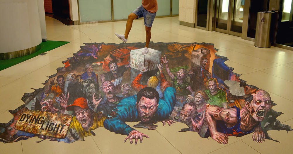 Ben Qwek Singapore Based Illustrator Dying Light 3D Anamorphic Art