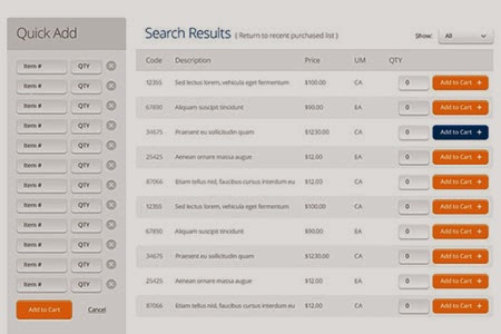 Organized Quick Add Table and Order Form Organized Quick Add Table and Order Form