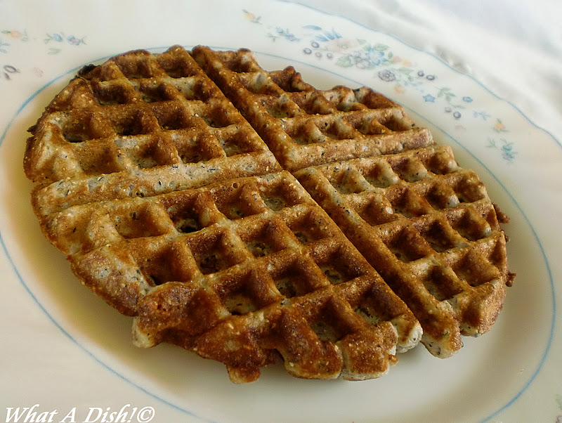 What A Dish! Blue Cornmeal Buttermilk Waffles