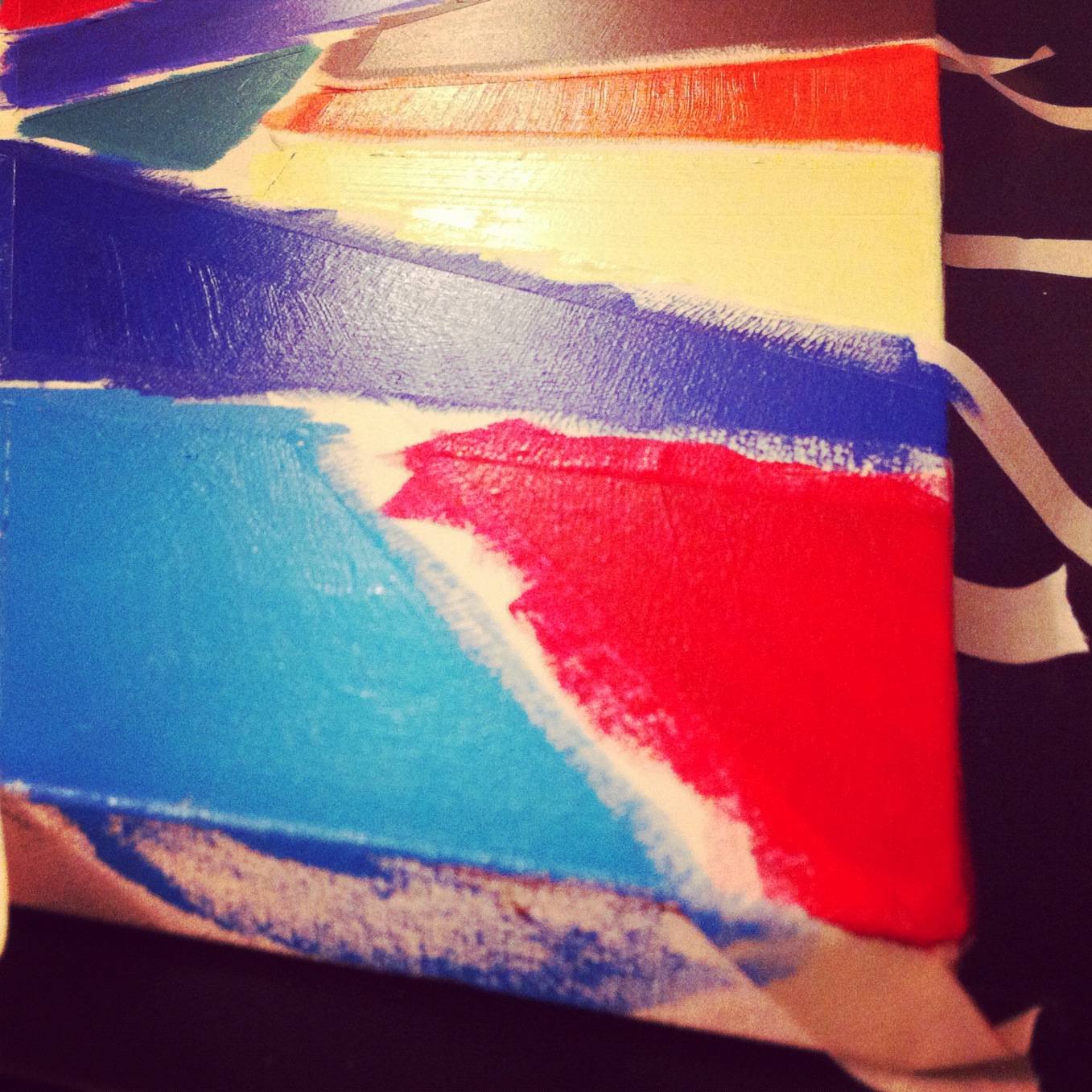 Geometric Tape Painting! Gettin' Crafty with Natalie