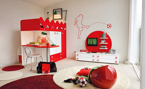Dormitorio para niños tema deportes - Ideas para decorar dormitorios