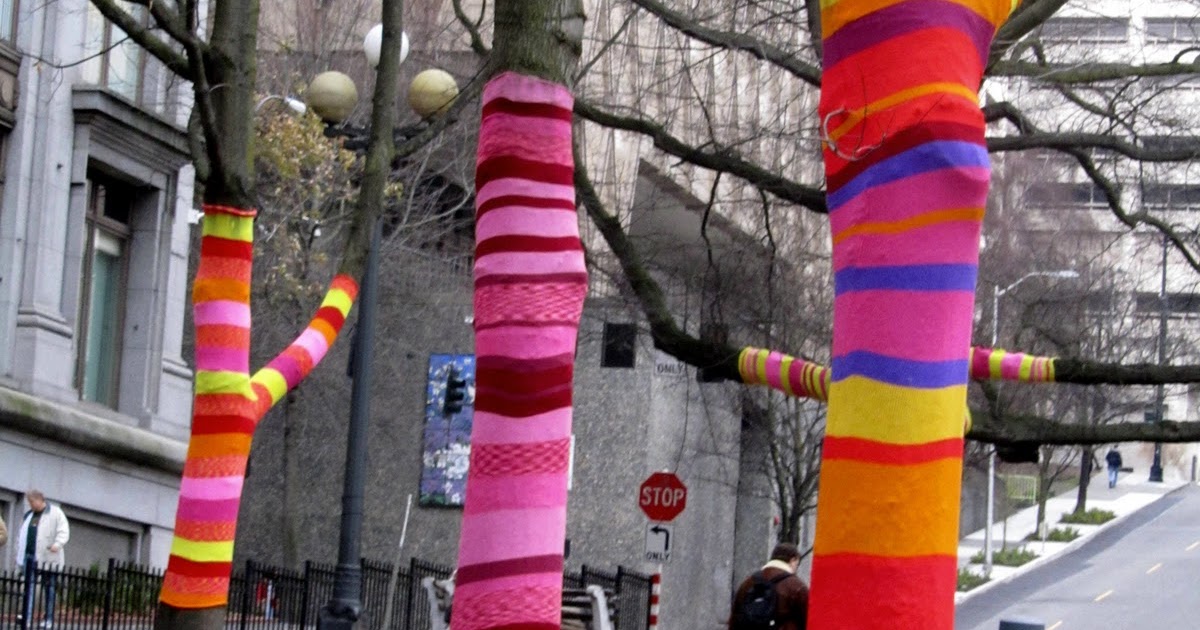 A Speckle of Twisted Whimsy Yarn Bombing in Seattle