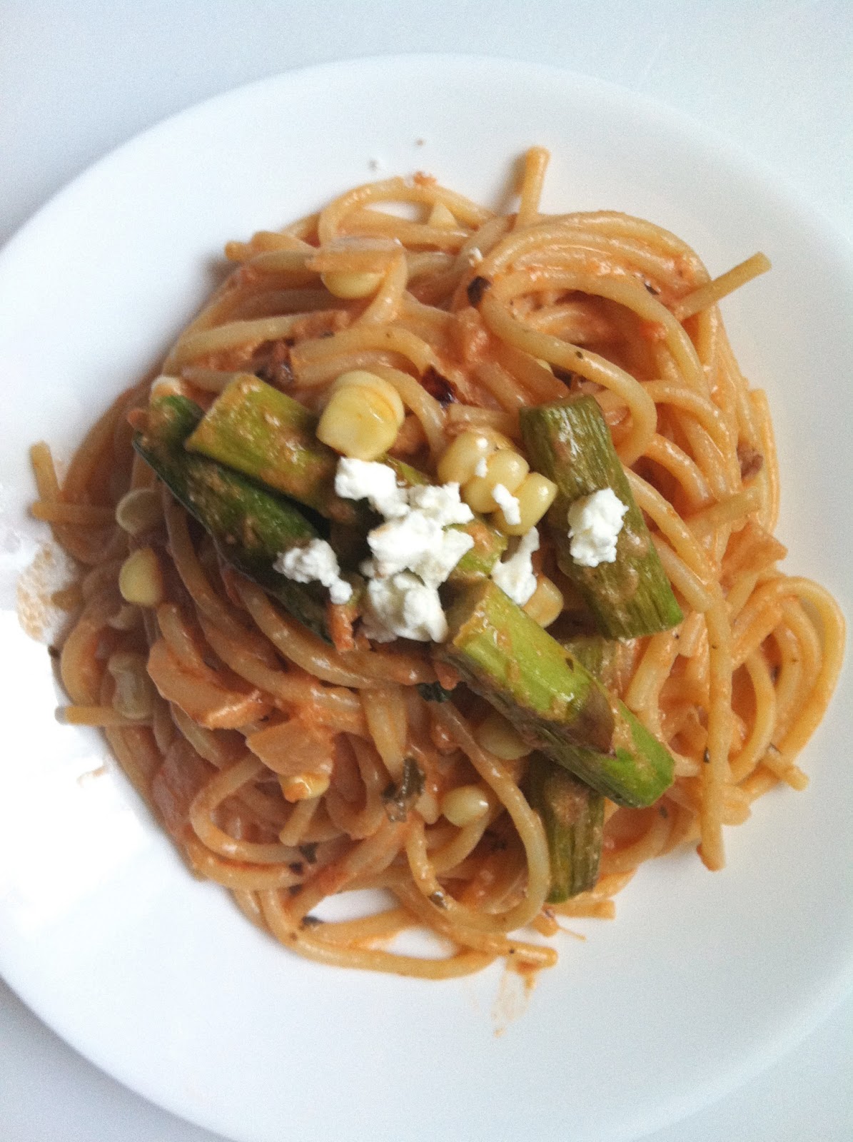simple flavors are key. Goat Cheese Marinara and Veggie Spaghetti