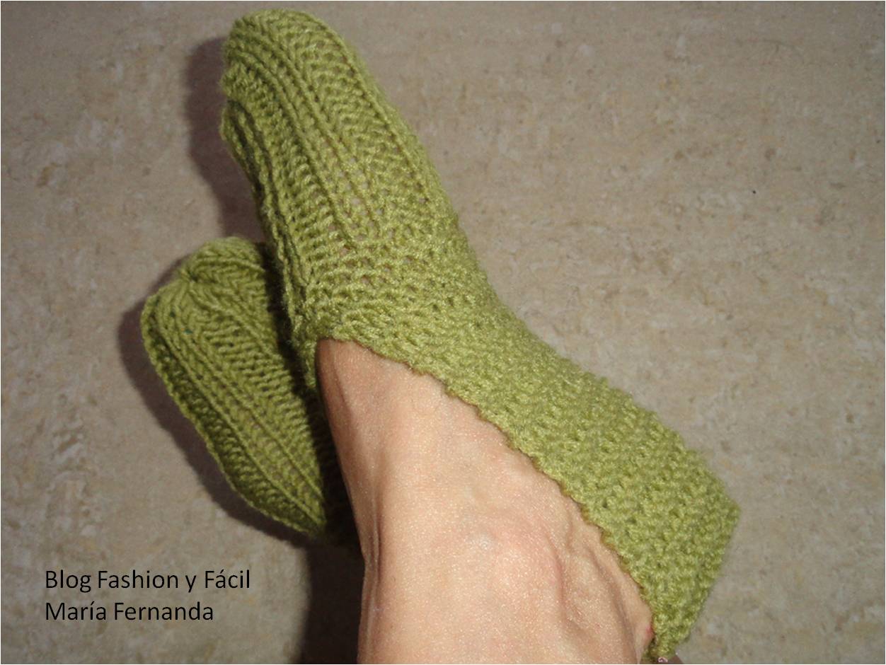 Fashion y Fácil DIY Pantuflas tejidas en tres pasos, Babuchas tejidas