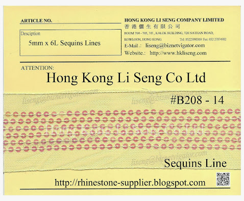 Sequins Lines Ribbon Supplier - Hong Kong Li Seng Co Ltd