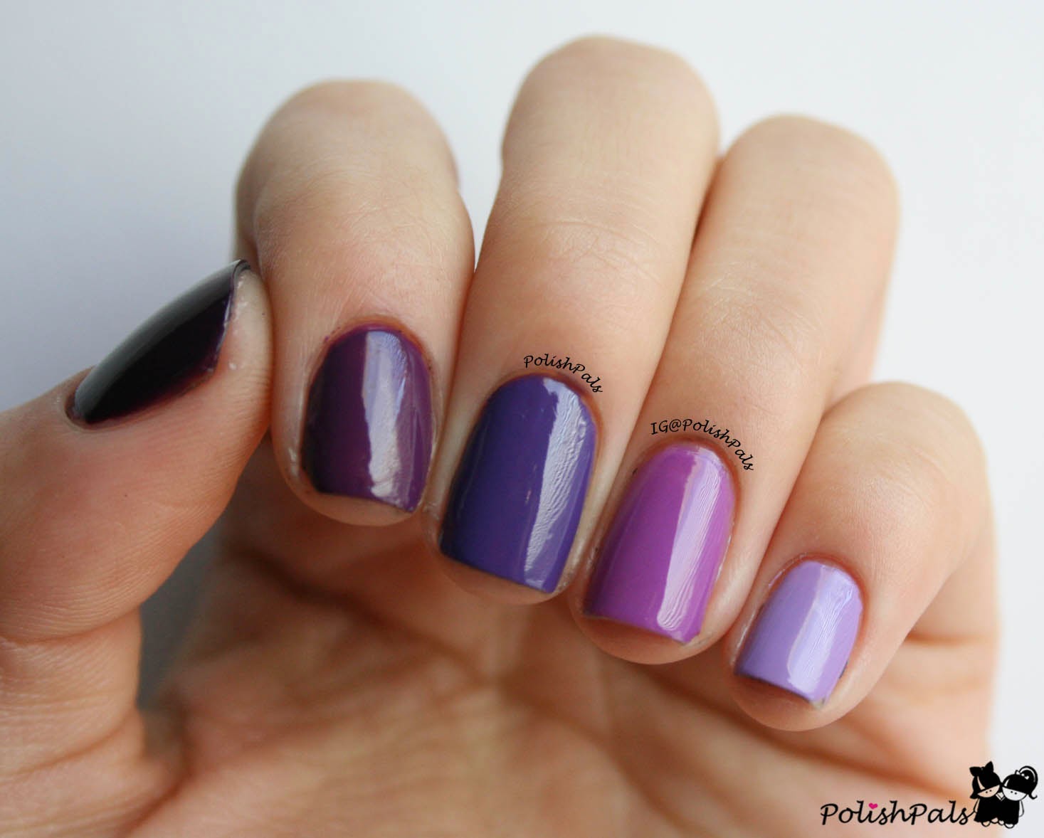 Black and Purple Ombre Nails - wide 7