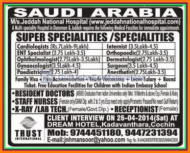 Jeddah National Hospital Job Vacancies