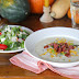Baked Potato Soup & Salad with Easy Buttermilk Garlic Dressing