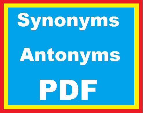 English synonyms and antonyms (PDF)