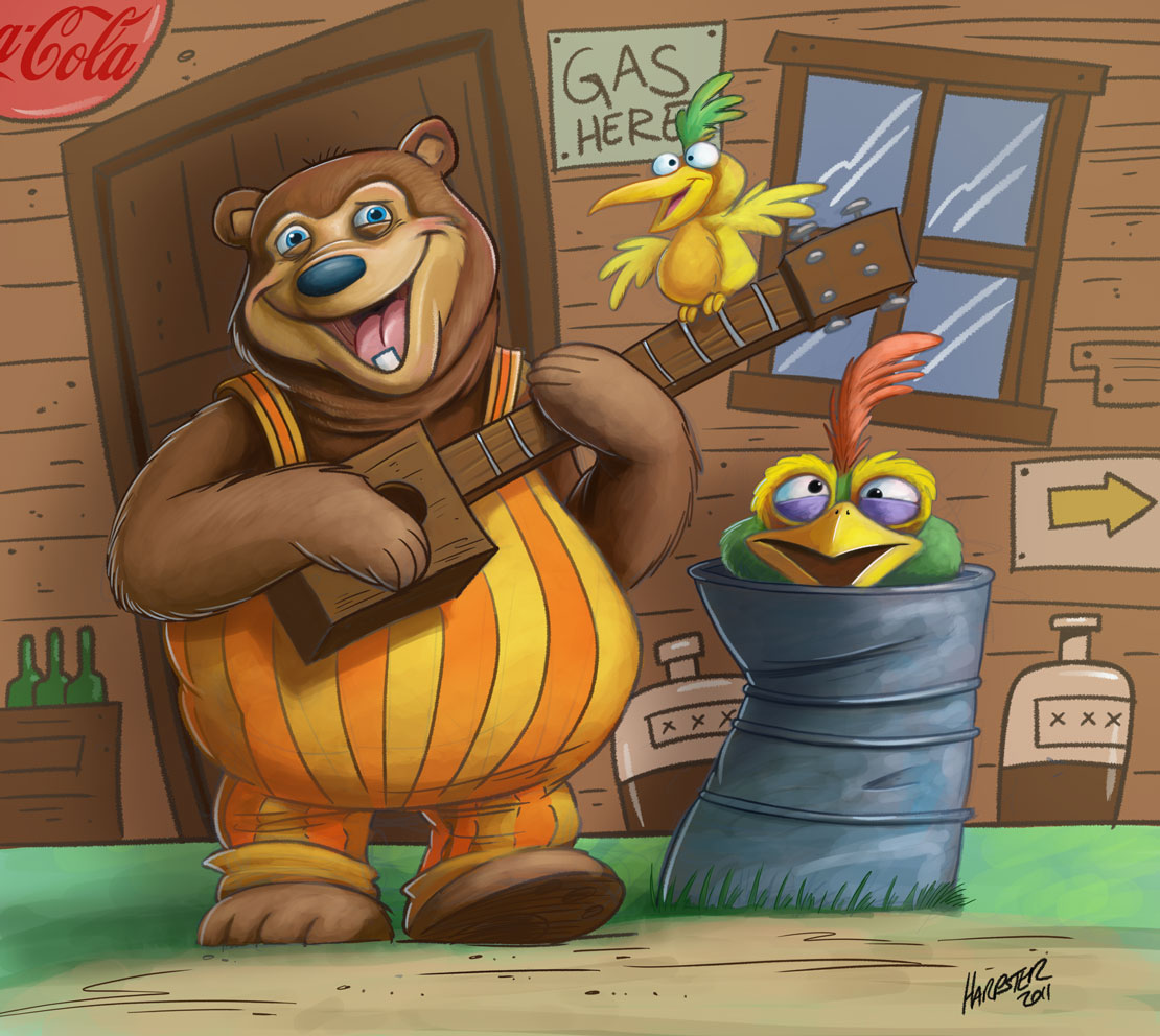 The illustrated world of Steve Harpster: Billy Bob Finished