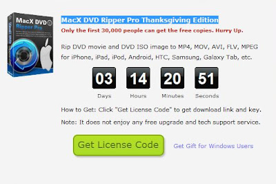 MacX DVD Ripper Pro Thanksgiving Edition, Mac, CD/DVD Tools, Giveaway, ISO image, Windows, Windows 7