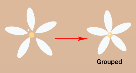 4 flower grouped