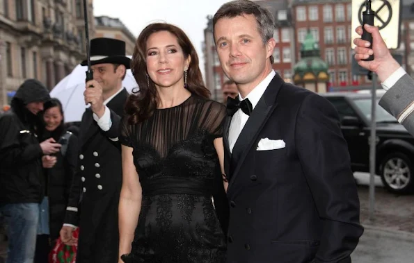 Crown Prince Frederik of Denmark and Crown Princess Mary of Denmark attended the gala celebration at the Hotel d'Angleterre