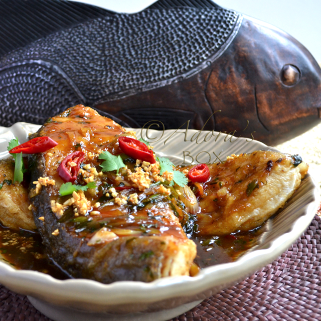Adora's Box FISH STEAKS WITH SWEET LIME AND CORIANDER SAUCE