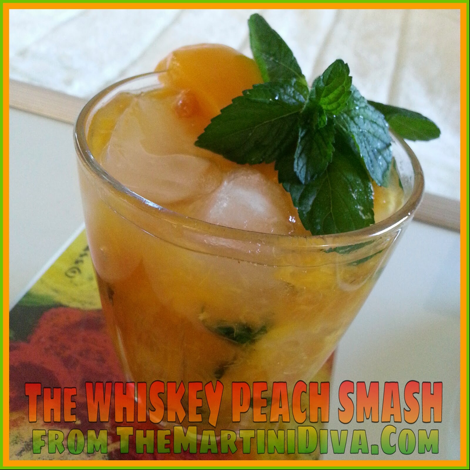 The MARTINI DIVA WHISKEY PEACH SMASH COCKTAIL
