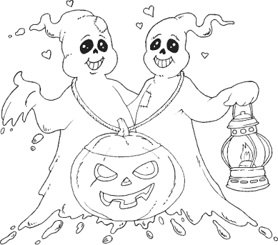 Ghost And Pumpkin Coloring Pages – Colorings.net