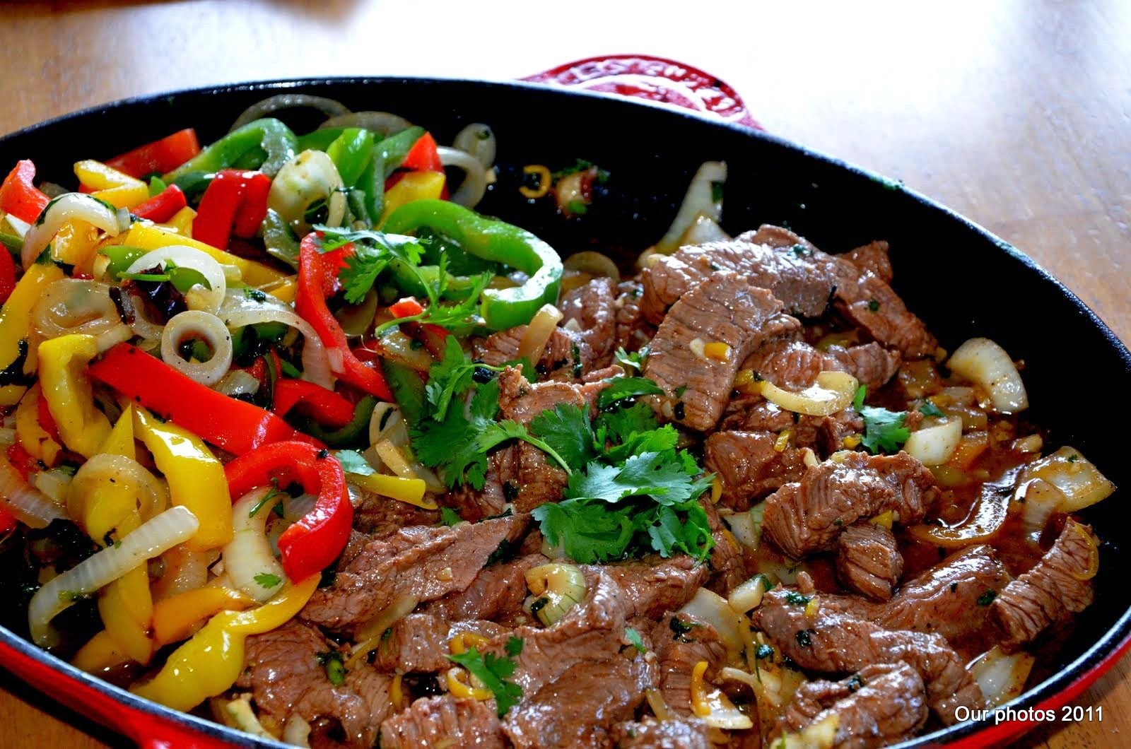 Sizzling Beef Fajitas with Fresh Guacamole and Salsa