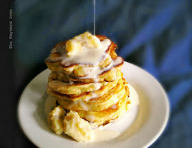 butterscotch plantain sourdough pancakes