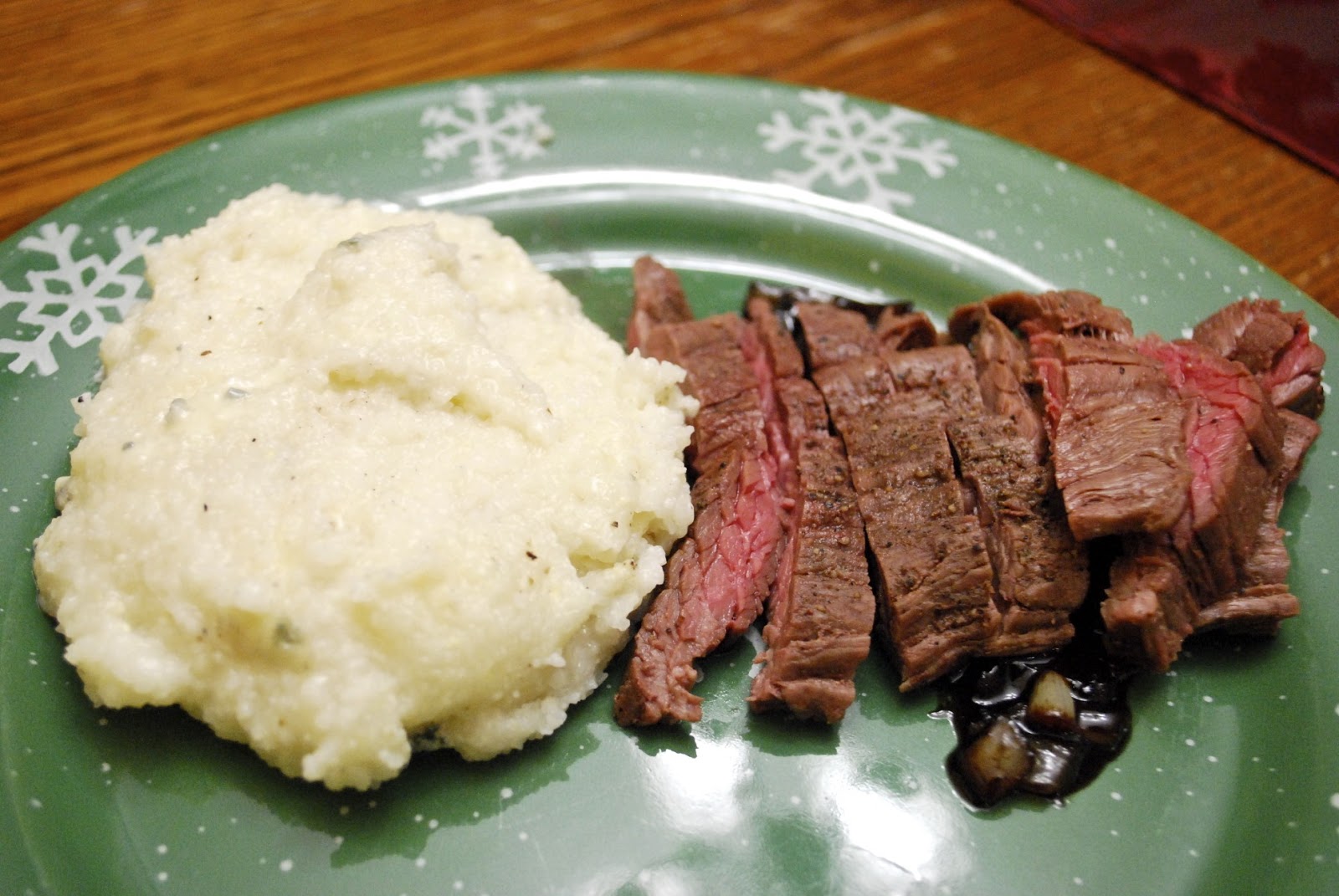 "Pointless" Meals Skirt Steak with Polenta