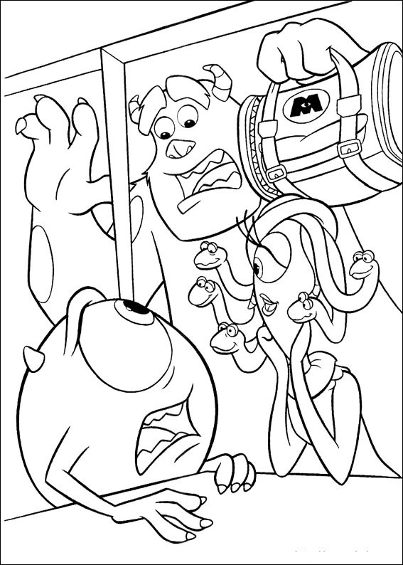 imagens Bu Sulley e Mike Monstros S.A pintar Desenhos Para Colori Bu Sulley e Mike Monstros S.A desenhar
