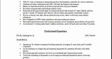 resume for courier driver