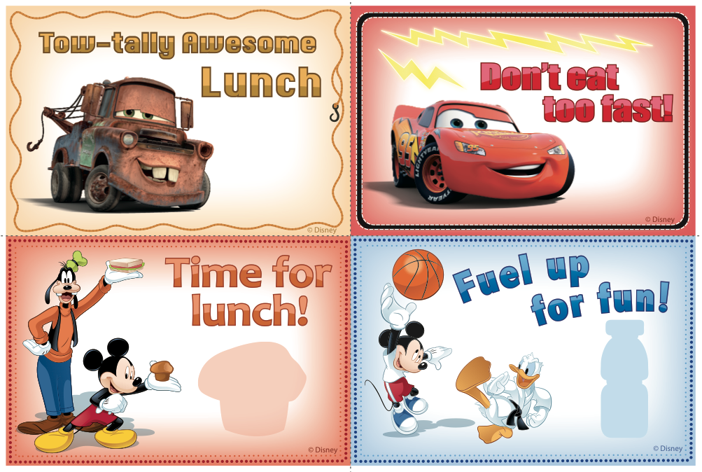 Merryweather's Cottage DIY Disney Lunch Box Notes Back to School