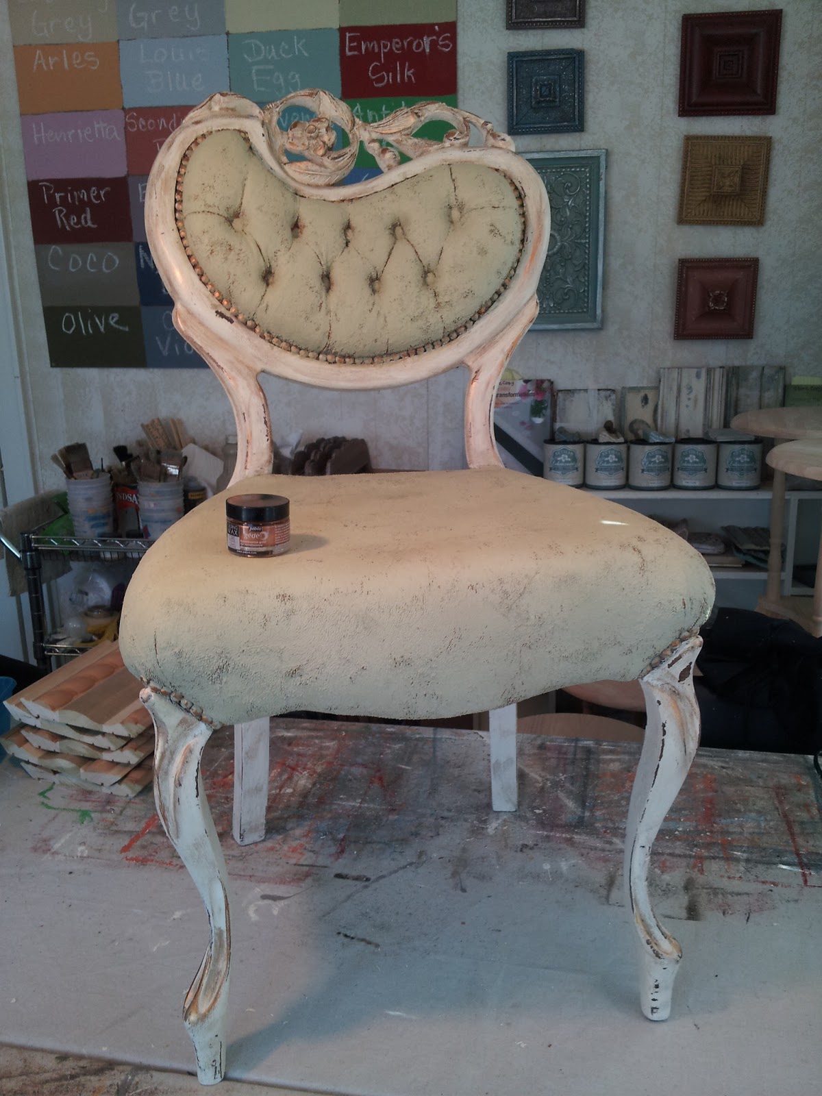  Painted Upholstery in Chalk Paint® Lady Butterbug