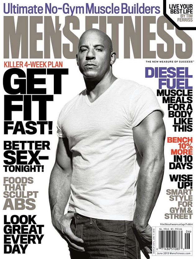 Vin Diesel Covers Men's Fitness June 2013 MagSpider