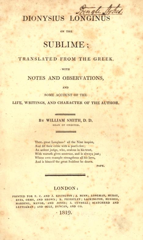 Longinus on the sublime essay image