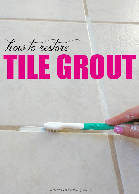 How to restore dirty tile grout! This is so great!
