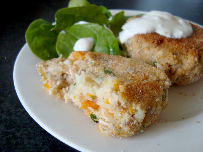 More Icing {please} salmon rissoles