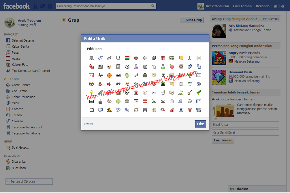 Cara Membuat Icon Facebook | cara membuat facebook fanspage group tutorial fb Cara Membuat Icon Facebook | cara membuat facebook fanspage group tutorial fb