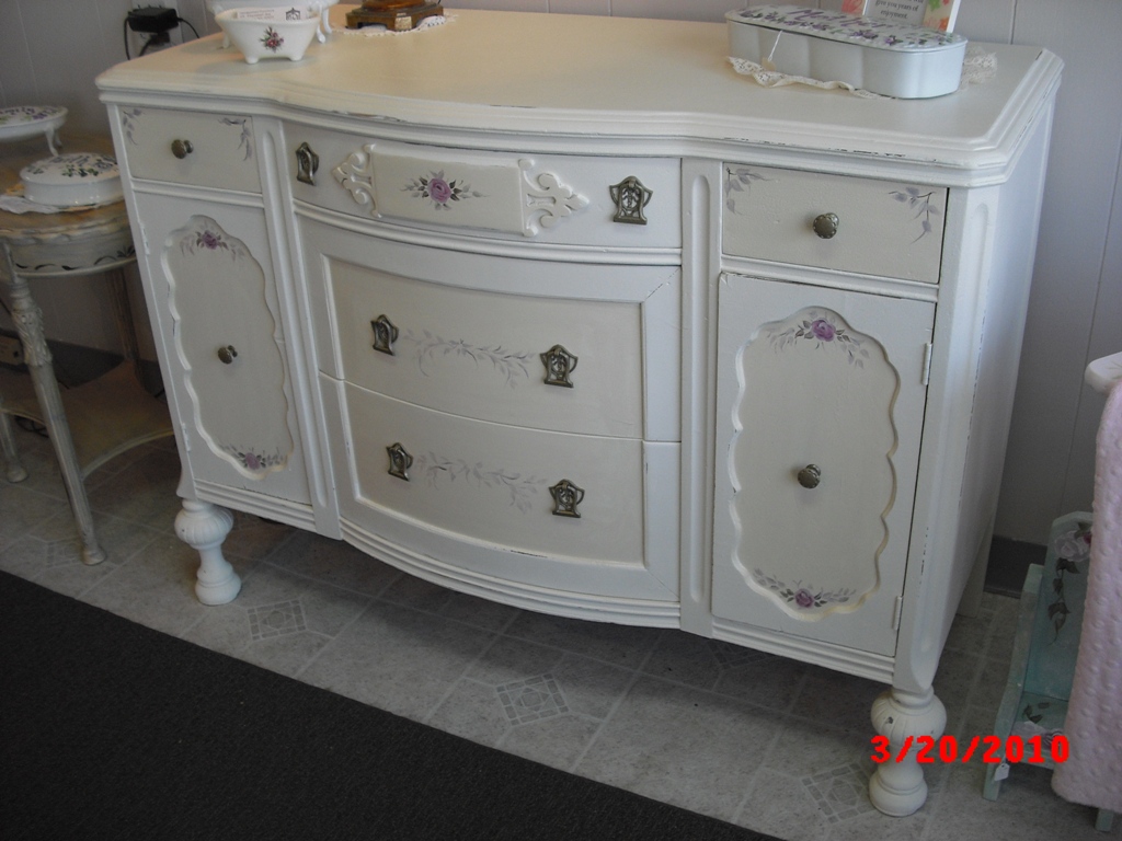 Olive green kitchen cabinets Off White with Brown Glaze Furniture