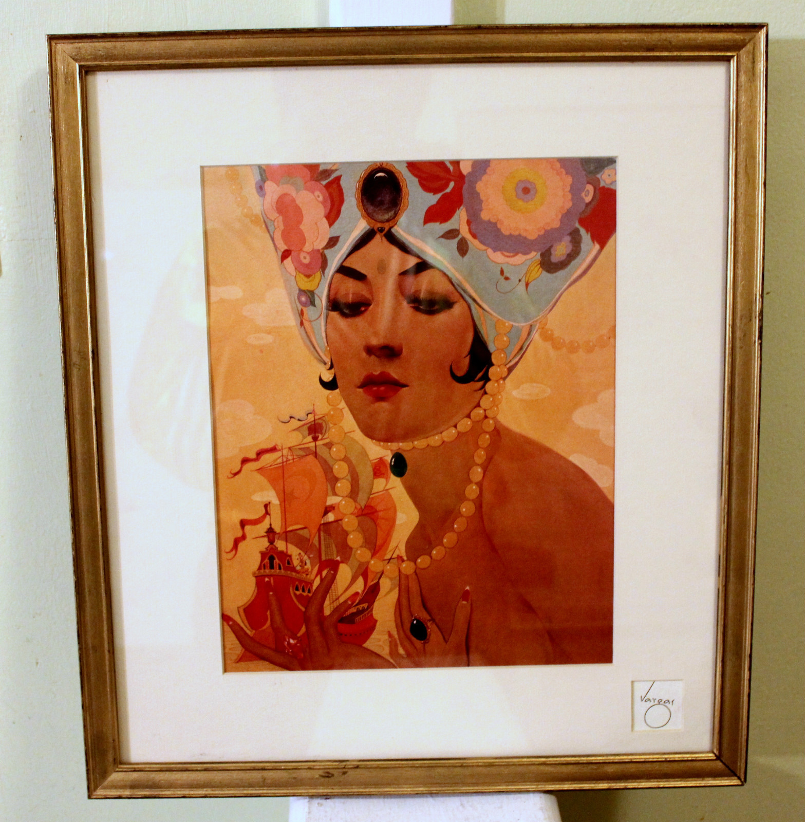 Mid Century Modern Cool SIGNED Alberto Vargas PIN UP Poster Girl