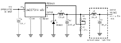 Adjustable Switching Regulator Circuit with LM2576