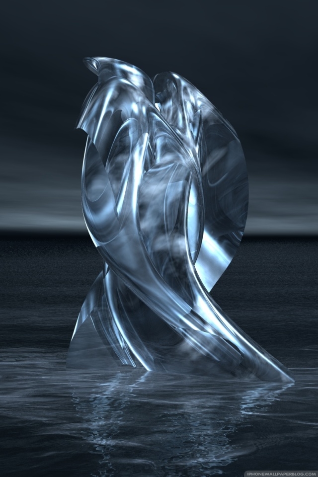 3D iPhone Wallpapers: 3D Fiction Silver iPhone Wallpaper