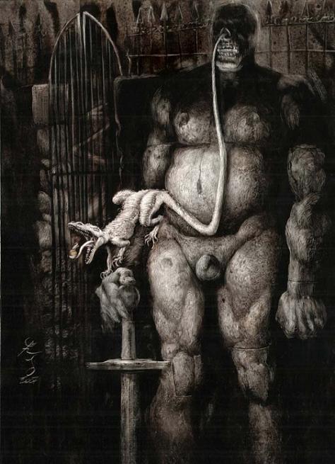 santiago caruso ilustrações profanas macabras surreais sexy terror
