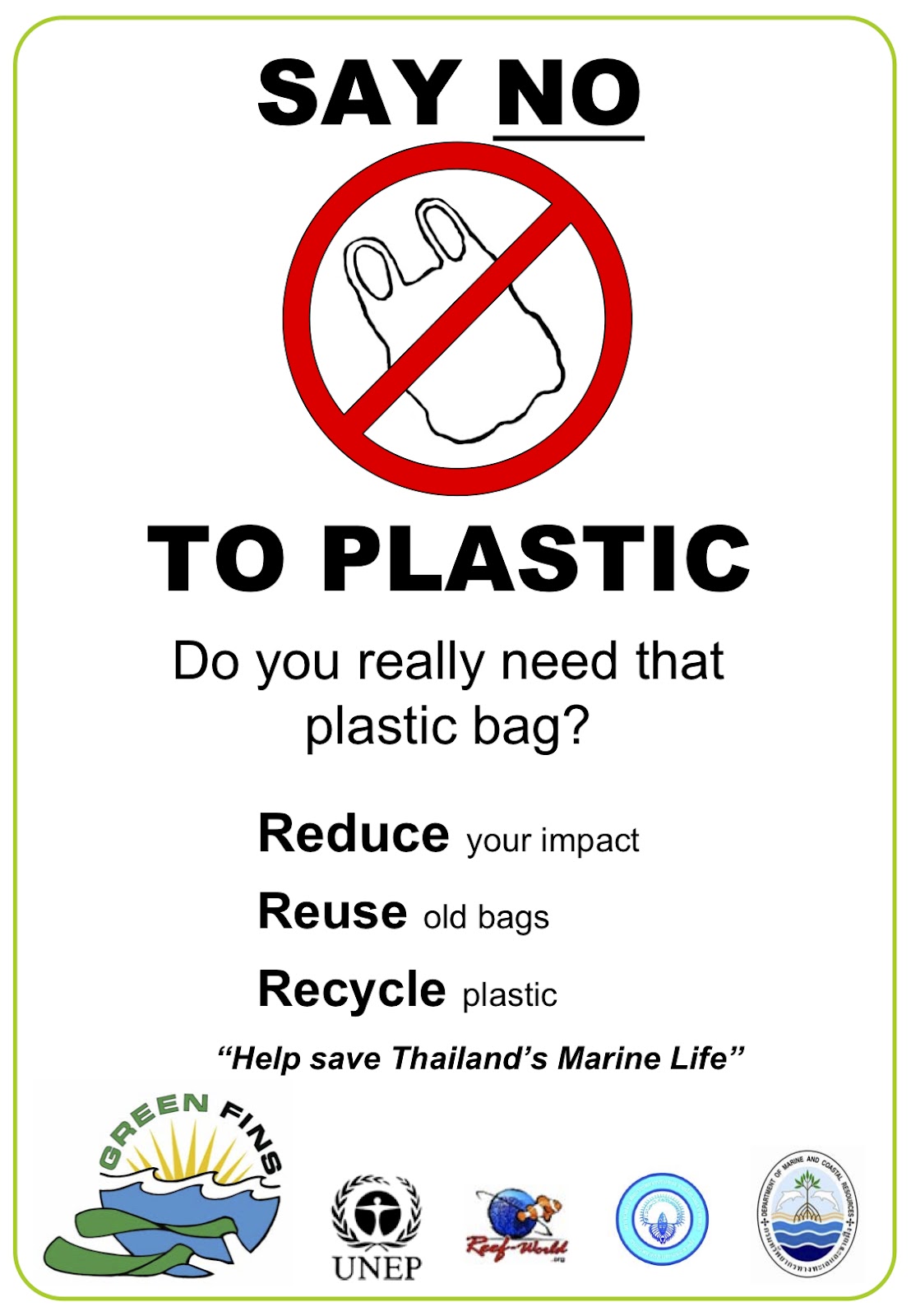 Otter's Tales Get rid of the Plastic Bag in Phuket!
