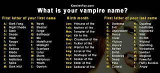 name generator vampire names vampires fantasy birthday month games let wht