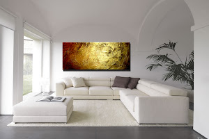 Abstract Painting "Pure Gold" by Dora Woodrum