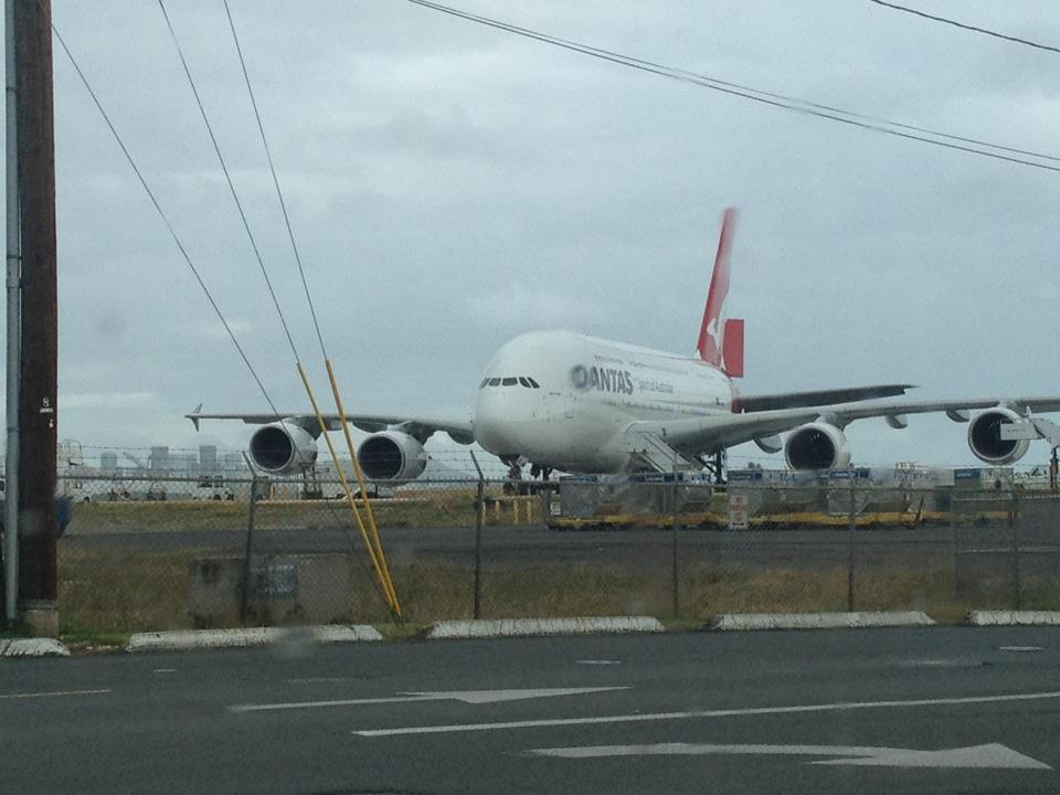 The Hopeful Traveler Qantas A380 Lands At Honolulu International Airport