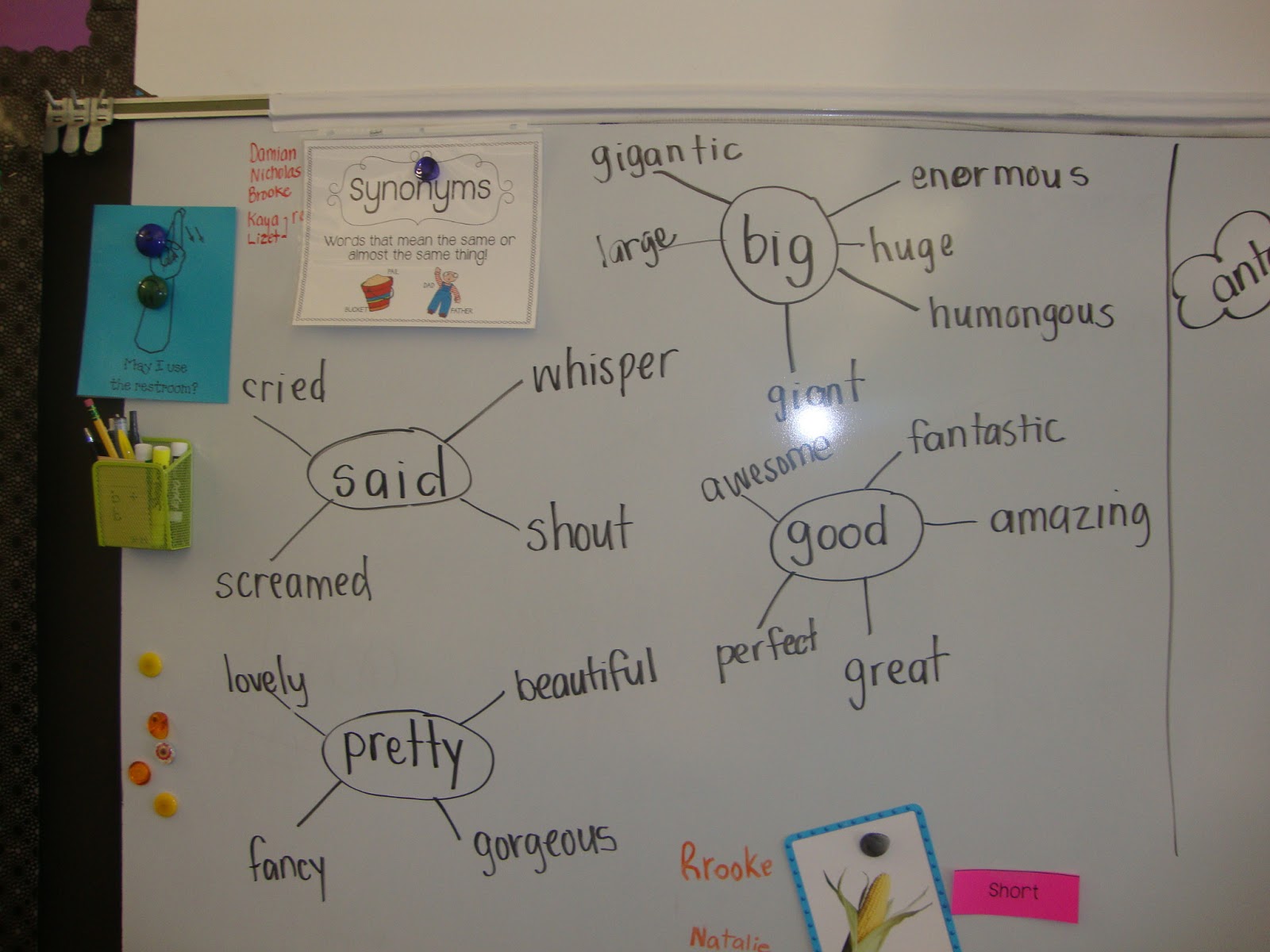 Today In First Grade Synonyms and Antonyms!