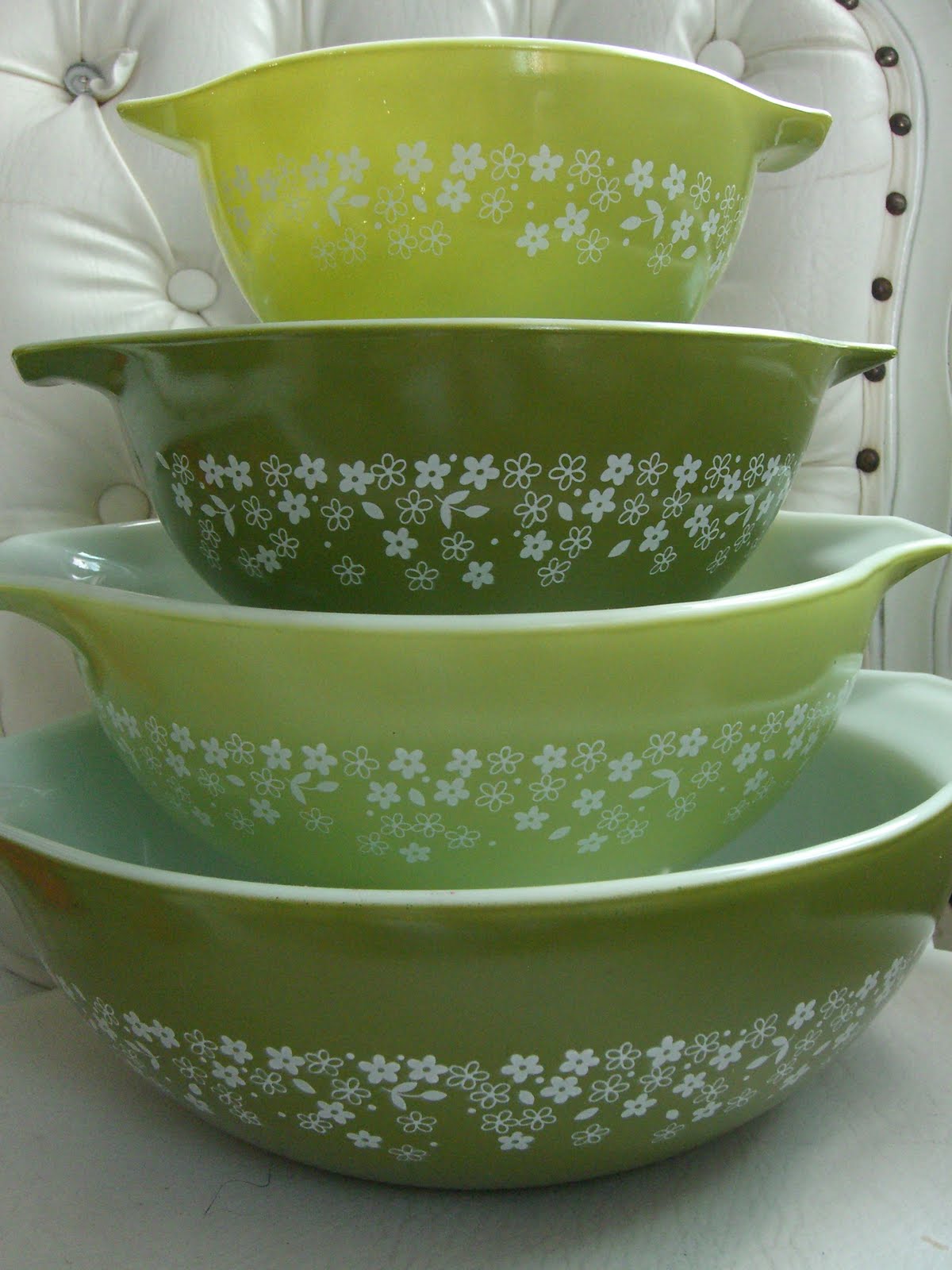Buy Vintage Pyrex Mixing Bowls, Spring Blossom Mixing Bowl, Set of